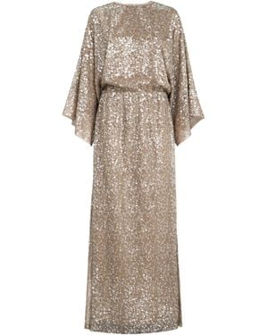 Brunello Cucinelli Sequin-Embellishment Maxi Dress - Natural