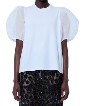 Cecilie Bahnsen Short-Sleeved Top - White