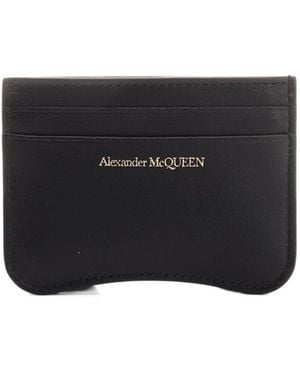 McQueen The Seal Logo Embossed Cardholder - Black