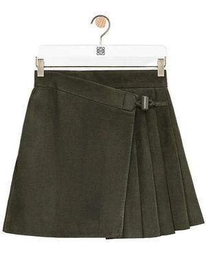 Loewe Pleated Skirt - Green