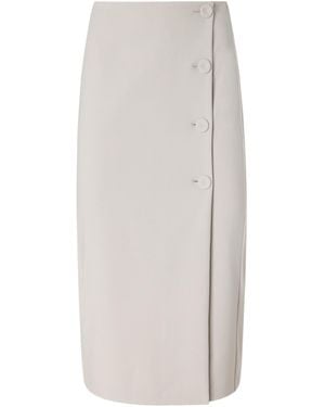 Pinko Button-Detail Skirt - White