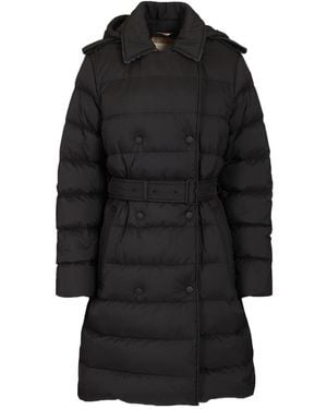 Burberry Medium Down Jacket With Hood - Black
