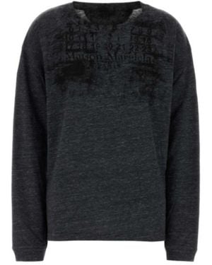 Maison Margiela Four-Stitch Logo-Print T-Shirt - Black