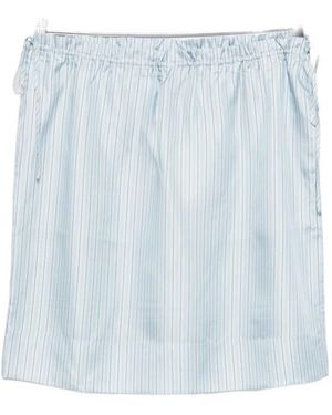 TOTEME Totême Striped Drawstring Mini Skirt - Blue