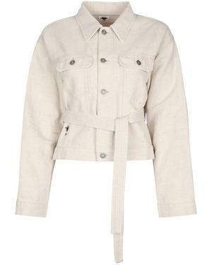 Dior Short Belted Jacket - Natural