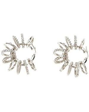 AMINA MUADDI Ring Earring - White