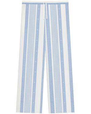 Givenchy Striped Motif Drawstring Trousers - Blue