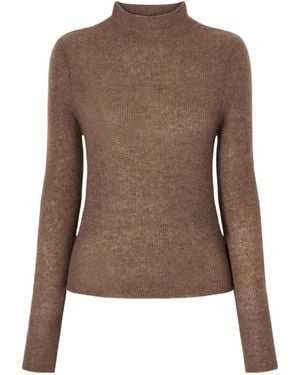 Citizens of Humanity Ribbed Wool Turtleneck Jumper - Brown