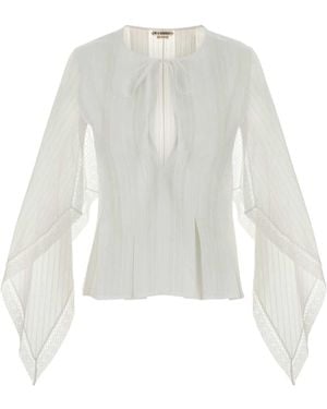 JW Anderson Draped Sleeve Top - White