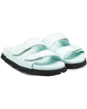Palm Angels Logo-Print Slip-On Sandals - Green