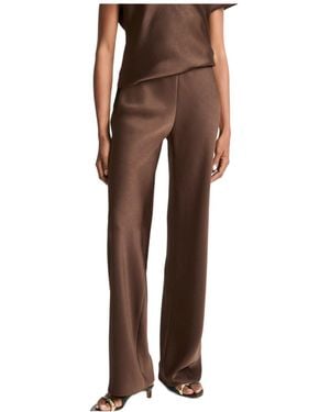 Vince Wide Leg Trousers - Brown