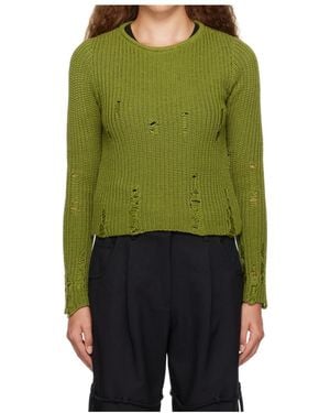 Song For The Mute Crew Neck Jumper - Green