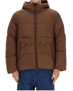 Paul Smith Ps Paul Smith Hooded Puffer Jacket - Brown