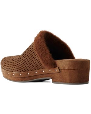 Brunello Cucinelli Round-Toe Mules - Brown