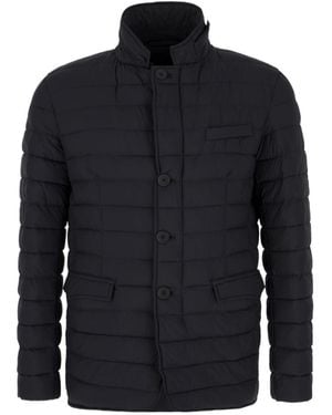 Herno Stand-Up Collar Cotton Jacket - Blue