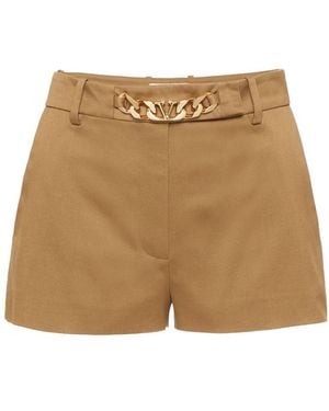 Valentino Vlogo Chain Mini Shorts - Natural