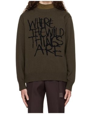 Sacai Long-Sleeved Sweater - Green