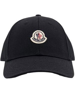 Moncler Logo Patch Curved Peak Cap - Blue