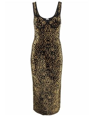 Lanvin Leopard-Style Shift Dress - Green