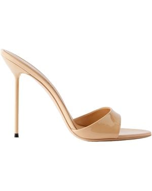 Paris Texas Lidia 105 Patent-Leather Mules - Metallic
