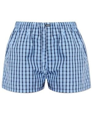 Vetements Checked Boxer Shorts - Blue