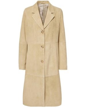 TOTEME Suede Coat - Natural