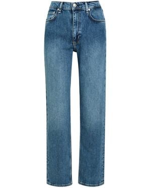 Rag & Bone Mid-Rise Straight-Leg Jeans - Blue