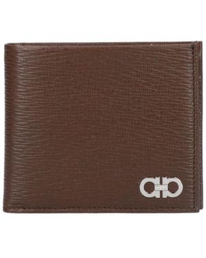 Ferragamo Logo Wallet - Brown