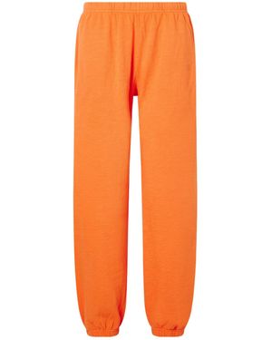 ÉTERNE Tapered Cotton Track Trousers - Orange
