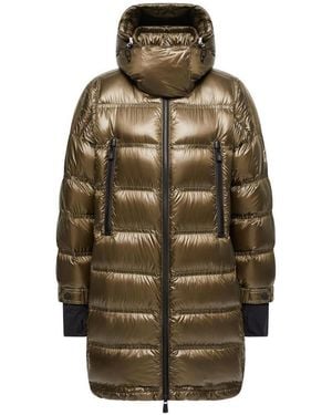 Moncler Rochelairs Hooded Long Down Jacket - Green