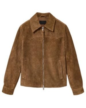 AllSaints Dellcot Suede Jacket - Brown