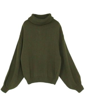 Baserange Turtleneck Jumper - Green