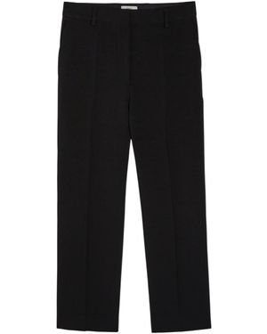 TOTEME Cropped Straight-Leg Pants - Black