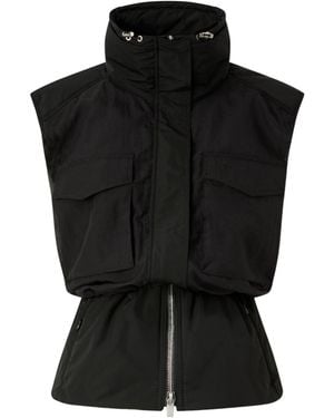 Pinko Sleeveless Drawstring Down Jacket - Black