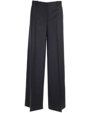 Versace Wide-Leg Tailored Trousers - Blue