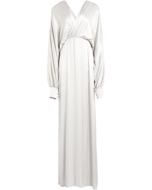 Max Mara Satin Long-Sleeve Dress - White