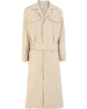 Maison Margiela Cropped Trench Jumpsuit - Natural
