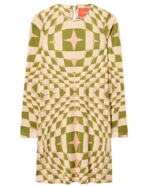 La DoubleJ Slinky Mini Swing Dress - Metallic