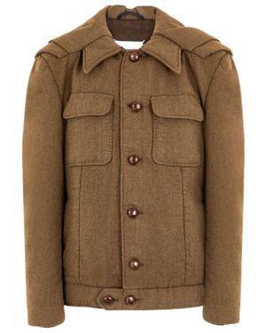 Maison Margiela Padded Wool Jacket - Brown