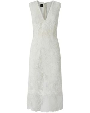 Pinko Lace Dress With V-Neck - White