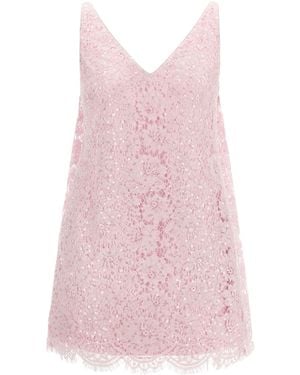 Self-Portrait Lace Dress - Pink