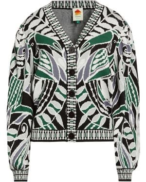 FARM Rio Floral Knit Top - Green