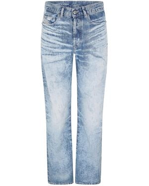 DIESEL Highwaisted Straightleg Jeans - Blue