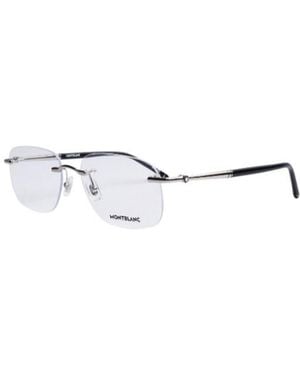 Montblanc Eyewear Rimless Rectangular Glasses - White