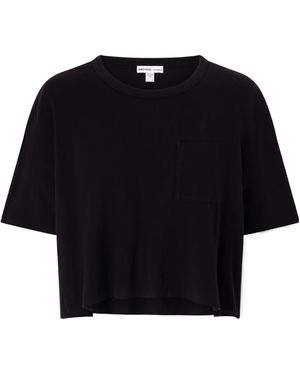 James Perse Soft Cotton-Blend T-Shirt - Black