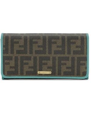 Fendi Double F Long Wallet - Grey