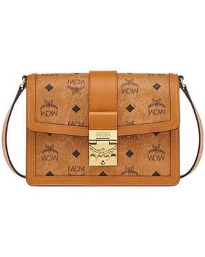 MCM All-Over Monogram-Print Crossbody Bag - Brown