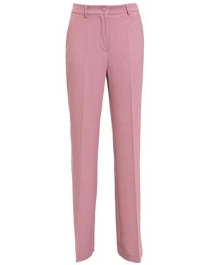 Hebe Studio Straight Leg Trousers - Pink