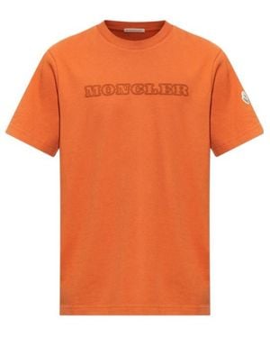 Moncler Logo Crewneck T-Shirt - Orange