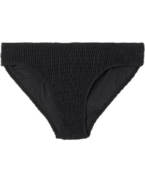 Ulla Johnson Marseille Pleated Bikini Briefs - Black